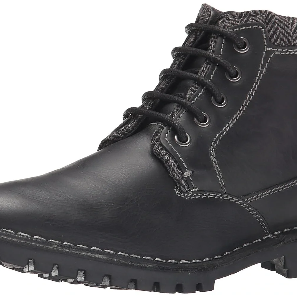 Steve Madden Men’s Size 10 Black Leather Lace Up Neptoon Combat Boots - Picture 5 of 6